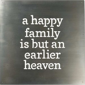 HAPPY FAMILY METAL WALL ART SIGN